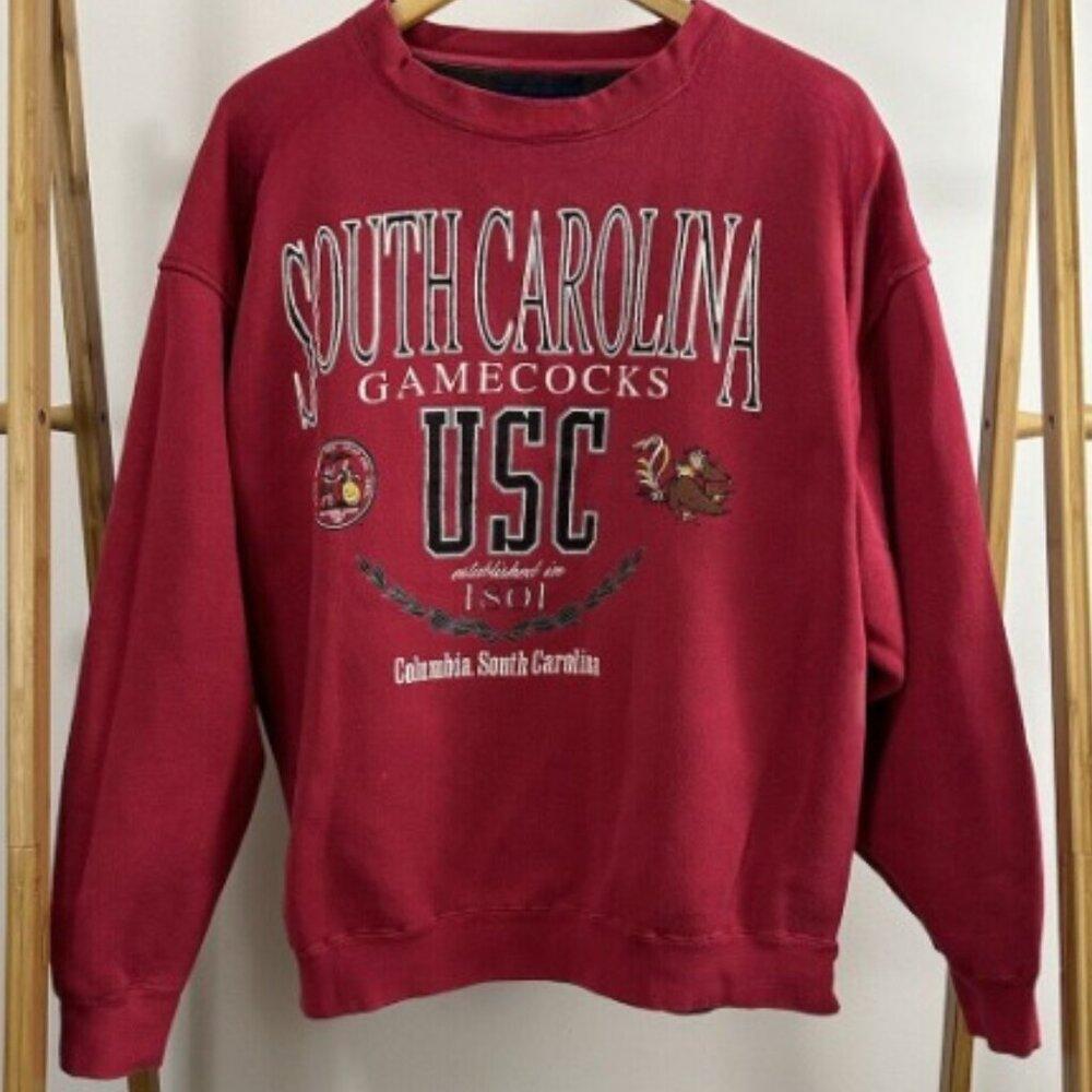 1801 Vtg South Carolina Gamecocks Usc Oversized Sweatshirt Red